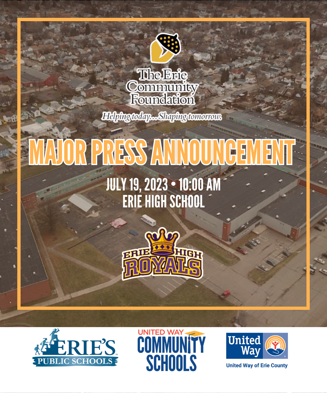Transformational Erie Community Foundation Grant Announcement Erie High