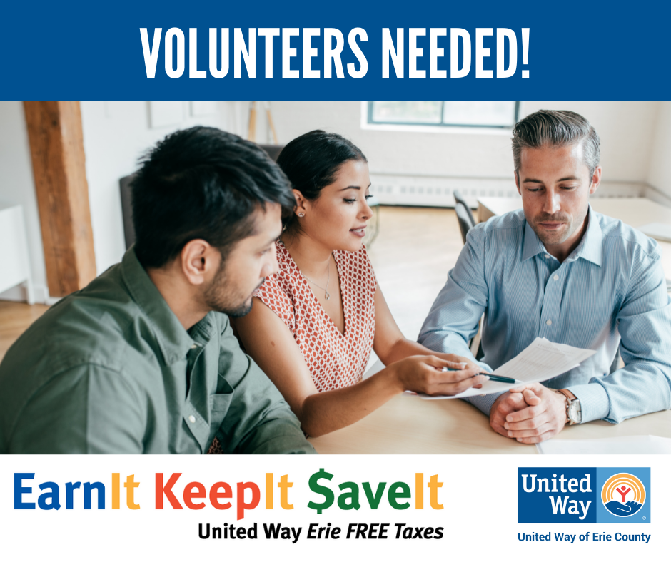 United Way Needs YOU! a Erie FREE Tax Volunteer! United Way of